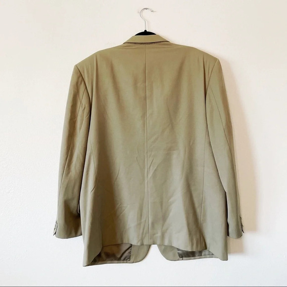 Pierre Balmain Tan Single Breasted Wool Blazer Jacket 48R - Picture 6 of 9